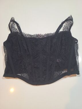 NWT Victoria's Secret Dream Angels Black Lace Bustier Bra Top in Multiple Sizes